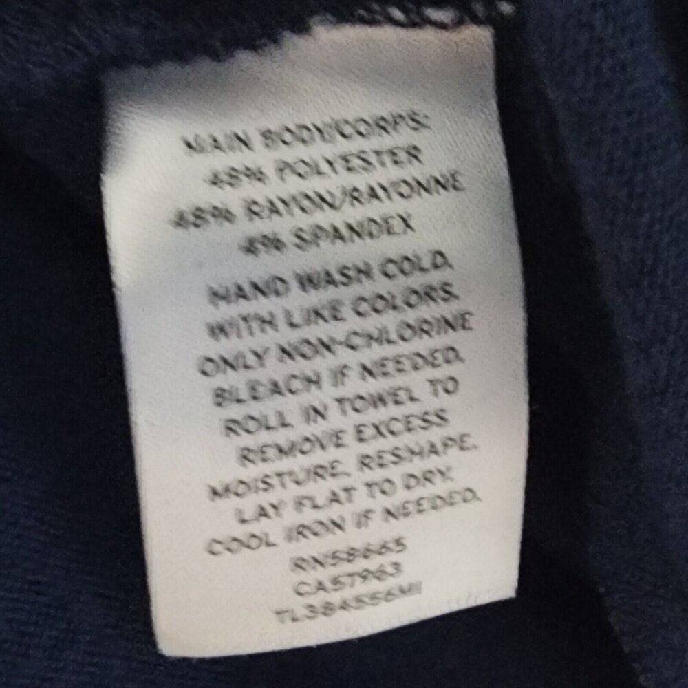 Leith Solid All Dark Blue Sleeveless Pullover Ruc… - image 6